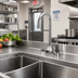 Thumbnail image #2 for ChekPoint Electronic Touchless Deck Mount Faucet with 4-Inch Centers and Rigid Gooseneck Spout