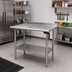 Thumbnail image #2 for Eagle AdjusTable ADA/Ergonomic Height Adjustable Stainless Steel Work Table with 4-Inch Backsplash, 60 x 24 Inches