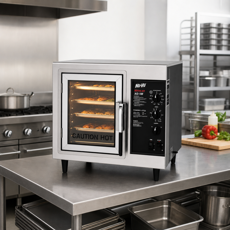 Product image #2 for NU-VU Moving Air XO-1M Countertop Electric Half-Size Convection Oven, 4 Half-Size Pan Capacity