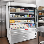 Thumbnail image #2 for Howard-McCray 35E Series R-OD35E-4L-S-LED Dairy Open Merchandiser, 51"W x 60"H, Remote Refrigeration, LED-Lit Shelves, Stainless Steel