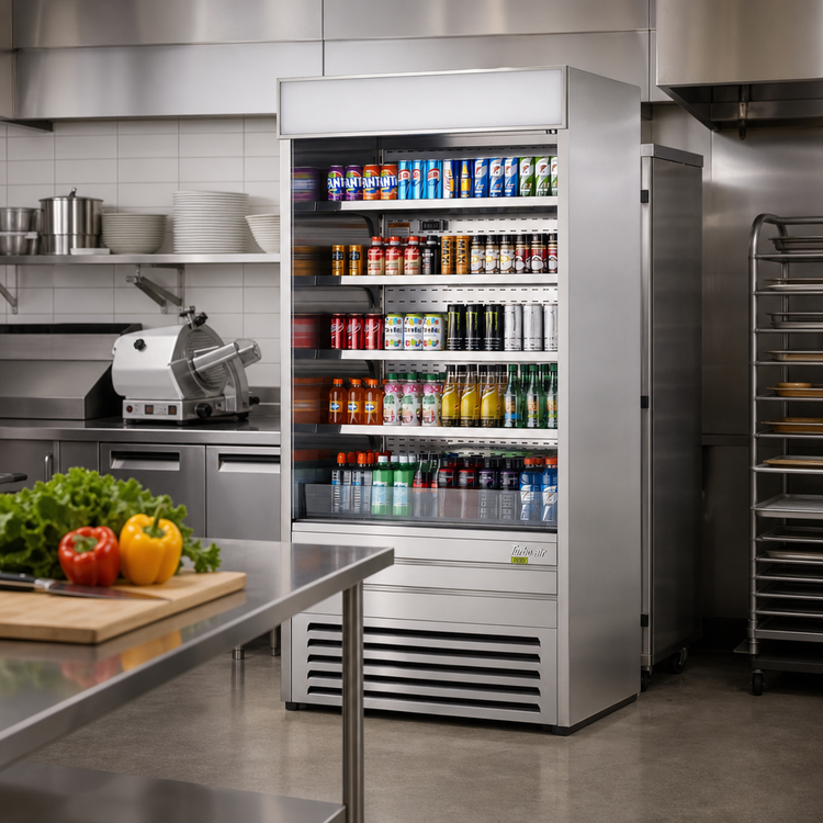Product image #2 for Turbo Air 36-Inch Vertical Air Curtain Open Display Merchandiser, 16.5 Cu. Ft., Stainless Steel