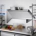 Thumbnail image #2 for Eagle Group Wall-Mounted Solid Slanted Rack Shelf with Right-Side Drip Tube, 42 x 21 Inches, 304 Stainless Steel