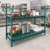 Thumbnail image #2 for QuadPlus 60 x 24 Inch Green Louvered Polymer Shelf Mat with Wire QuadTruss Frame