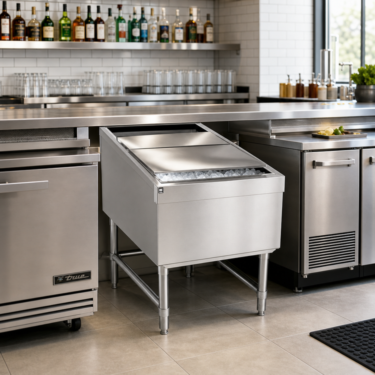 Product image #2 for Eagle Spec-Bar 36-Inch Underbar Pass-Thru Insulated Ice Bin, 175 lb Capacity