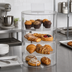 Thumbnail image #2 for Antunes Cylindrical Countertop Pastry Display Case with Acrylic Panels, 3-Tier, 12-Item Capacity