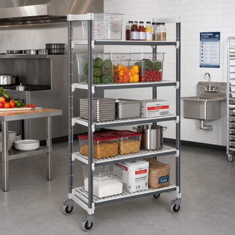 Product image #2 for Camshelving Elements XTRA 5-Tier Vented Mobile Starter Unit, 18 x 36 x 70-1/4 Inches