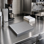 Thumbnail image #2 for Krowne KDT-8X9S Beverage Drip Tray, 9"W x 8"D x 3/4"H, Brushed Stainless Steel