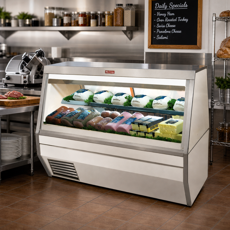 Product image #2 for Howard-McCray 50-Inch Double-Duty Full-Service Deli Meat & Cheese Service Case, Self-Contained, Stainless Steel, LED Lighting