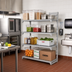 Thumbnail image #3 for Cambro Camshelving® Premium Add-On Unit — 18 in Deep x 42 in Long x 72 in High, 4-Shelf (3 Vented + 1 Solid), Speckled Gray
