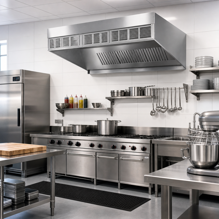 Product image #2 for SpecAir HESFA96-144 Wall Type Front Discharge Make-Up Air Exhaust Hood