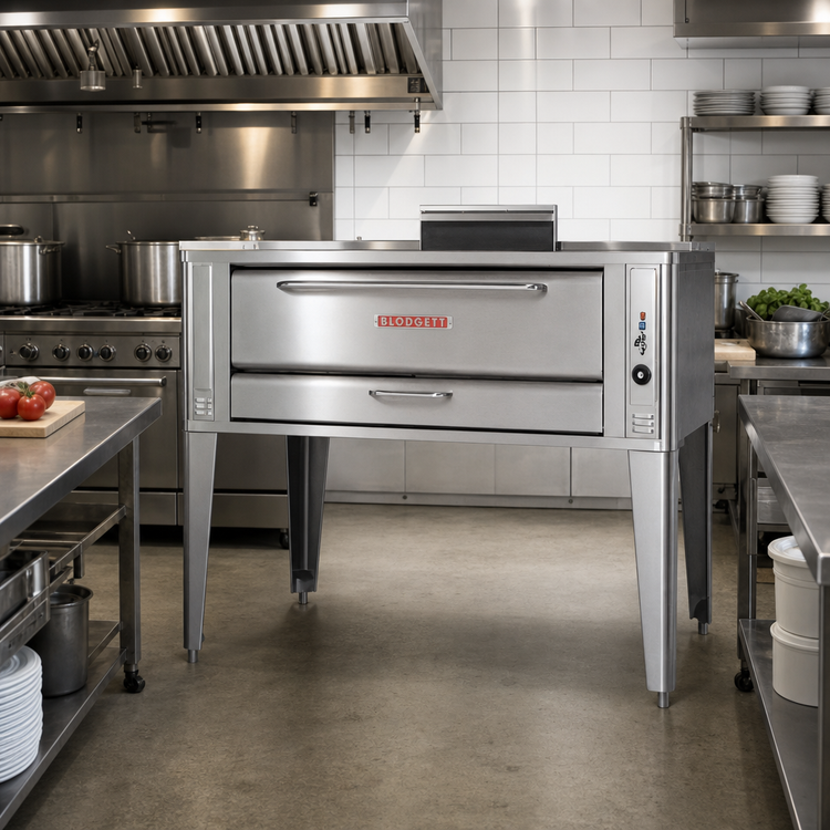 Product image #2 for Blodgett 1060 BASE Single Deck Gas Pizza Oven, Base Oven Only, 60 x 37 Inch Deck, 10 Inch High Chamber