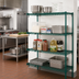 Thumbnail image #3 for Metro Super Erecta Super Adjustable Add-On Wire Shelving Unit — 36 Inches W x 21 Inches D x 63 Inches H, 4 Shelves (Epoxy-Coated, Green)