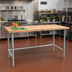 Thumbnail image #2 for John Boos JNB10 Wood Top Work Table with Galvanized Base, 72