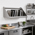 Thumbnail image #2 for John Boos Slanted Wall-Mounted Tubular Dishrack Sorting Shelf, 63 x 18 x 12-1/4 Inches, Stainless Steel