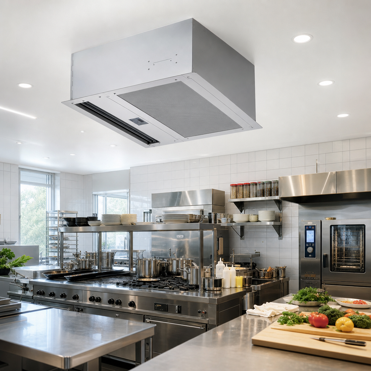 Product image #2 for Berner Architectural Recessed 12 Ambient Air Curtain, 60-Inch, 2 x 1/2 HP Motors