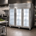 Thumbnail image #2 for Dealer's Choice G33010M Three-Section Reach-In Glass Door Merchandiser Freezer