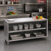 Thumbnail image #2 for Eagle Spec-Master Open Front Plate Cabinet with Stainless Steel Top, 84 x 18 Inches
