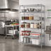 Thumbnail image #2 for Redipak 5-Tier Commercial Wire Shelving Unit, 36W x 24D x 74H, Stationary, Zinc Finish
