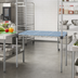 Thumbnail image #2 for QuadPlus 30 x 24-Inch Louvered Blue Polymer Shelf Mat with MICROGARD Antimicrobial Protection and Quad-Adjust Wire Frame