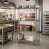 Thumbnail image #2 for Redipak 4-Tier Stationary Wire Shelving Unit, 36W x 24D x 74H, Pewter Gray Epoxy Finish