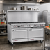 Thumbnail image #2 for Southbend S-Series 60-Inch Gas Restaurant Range with 10 Open Burners, Standard Oven, Convection Oven and Hi-Shelf Backriser