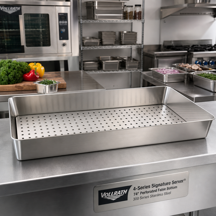 Product image #2 for Vollrath 4-Series Signature Server® 74" Perforated False Bottom — 300 Series Stainless Steel