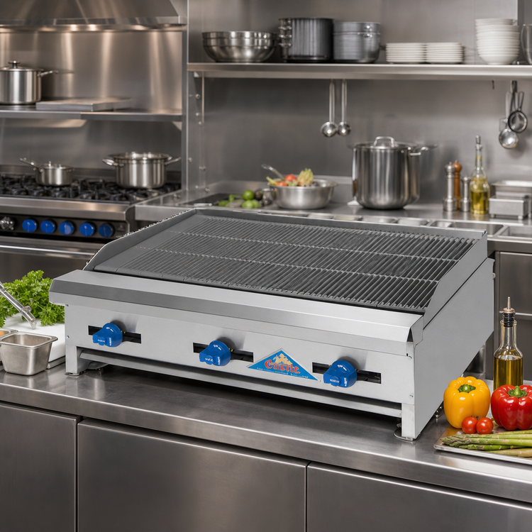 Product image #2 for Comstock-Castle ELB60 60-Inch Countertop Gas Char-Broiler with Cast Iron Grates