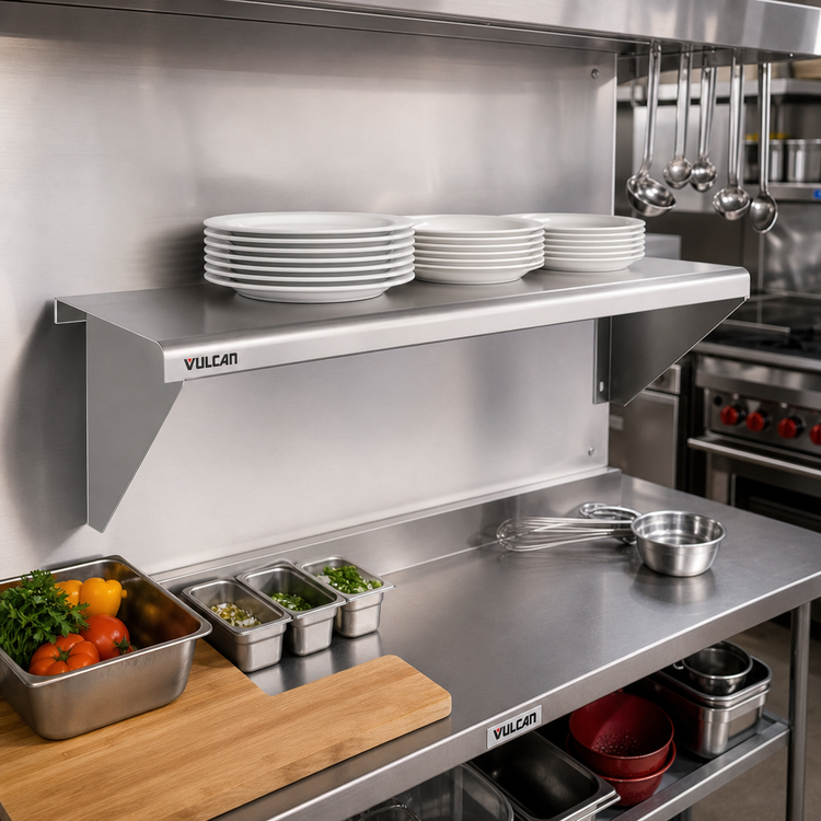 Product image #2 for Vulcan 48 Inch Stainless Steel Plate Rail Accessory