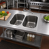 Thumbnail image #2 for Eagle Group Self-Rimming Two-Compartment Drop-In Sink with 24