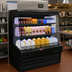 Thumbnail image #2 for Howard-McCray Ovation Series 99-Inch Dairy Open Merchandiser, Self-Contained, LED Lighted 2-Tier Shelves, Black