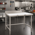 Thumbnail image #2 for Eagle Group 96 Inch x 30 Inch Poly Top Trimming Table with Stainless Steel Deck and 4 Inch Removable Backsplash