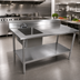 Thumbnail image #2 for 72 Inch Stainless Steel Sink Work Table with Left-Hand Prep Sink and 5 Inch Backsplash