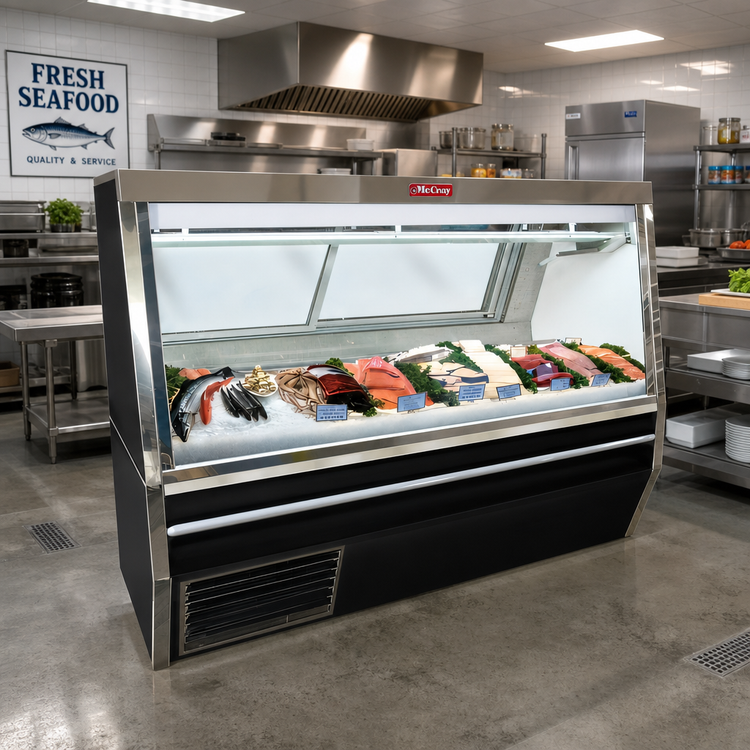 Product image #2 for Howard-McCray 34N Series 12-Foot Double Duty Stand-Alone Fish/Poultry Refrigerated Service Case with LED Lighting