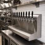 Thumbnail image #2 for Perlick Corporation 4076DN9 9-Faucet Wall-Mount Glycol-Cooled Draft Beer Dispensing Tower, Stainless Steel, Bottom Lead Exit