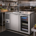 Thumbnail image #2 for True 52-Inch Two-Section Refrigerated Draft Bar Cooler with Stainless Steel Top, One Solid Door, One Glass Door, and Beer Tower