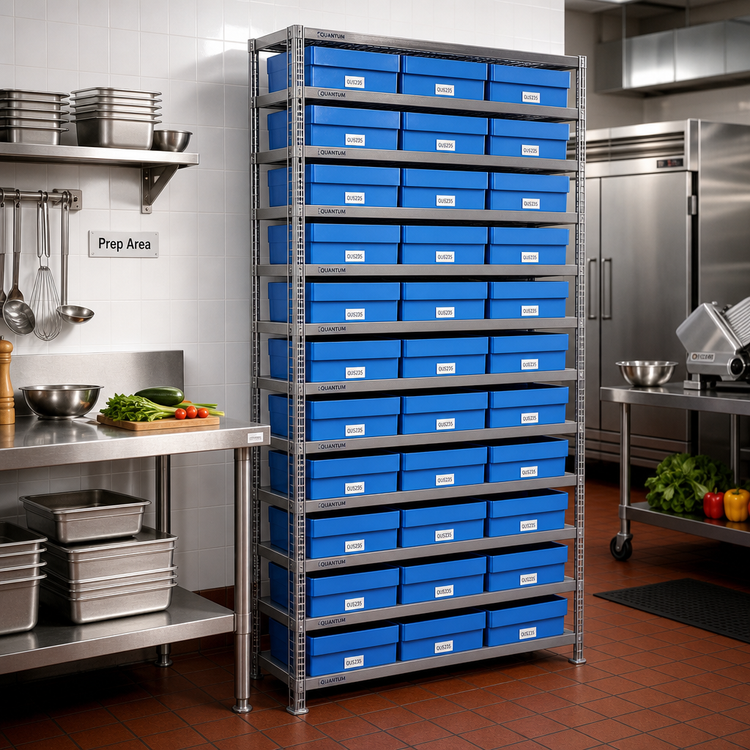 Product image #2 for Quantum Heavy-Duty Stationary Wire Shelving Unit with 36 Bins