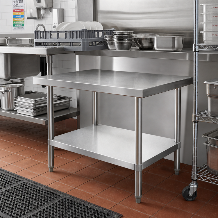 Product image #2 for Advance Tabco Stainless Steel Dishtable Undershelf, 30-Inch x 24-Inch