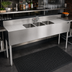 Thumbnail image #2 for Krowne Silver Series Three-Compartment Bar Sink with Left and Right Drainboards, 72 Inch Wide