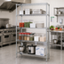 Thumbnail image #2 for Quantum WR63-2430C 30W x 24D x 63H Chrome Plated Wire Shelving Starter Kit, 4 Shelves, 600-800 lb Capacity