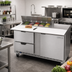 Thumbnail image #3 for Beverage-Air 60-Inch Two-Section Sandwich Top Refrigerated Counter with 1 Door, 2 Drawers, and 10-Pan Top
