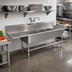 Thumbnail image #2 for John Boos Pro-Bowl 4-Compartment Sink with 24-Inch Left Drainboard, 14-Gauge Stainless Steel