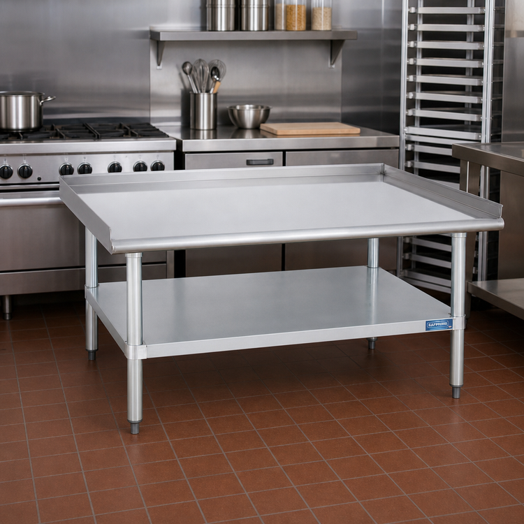 Product image #2 for Sapphire Manufacturing SMES-3048G 48-Inch W x 30-Inch D Stainless Steel Equipment Stand with Galvanized Steel Legs and Undershelf
