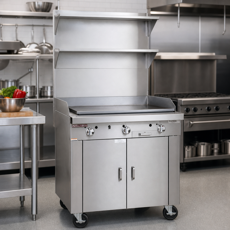 Product image #2 for Southbend Platinum Heavy Duty 36-Inch Sectional Gas Plancha Griddle Range with Cabinet Base