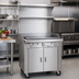 Thumbnail image #2 for Southbend Platinum Heavy Duty 36-Inch Sectional Gas Plancha Griddle Range with Cabinet Base