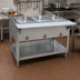 Thumbnail image #2 for BK Resources 43-Inch Natural Gas 3-Well Open Well Steam Table with Cutting Board Shelf and Adjustable Undershelf