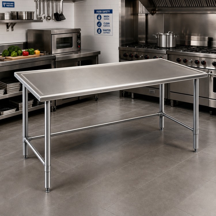 Product image #2 for Spec-Master Marine Series Stainless Steel Work Table with Open Base, 84 x 36 Inches