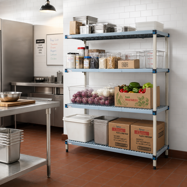Product image #2 for MetroMax Q 72-Inch Wide x 21-Inch Deep x 63-Inch High 4-Shelf Add-On Polymer/Wire Shelving Unit