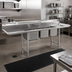 Thumbnail image #2 for Eagle Group 414 Series Coved-Corner Three-Compartment Sink with Dual 18-Inch Drainboards, 96-Inch Overall Length