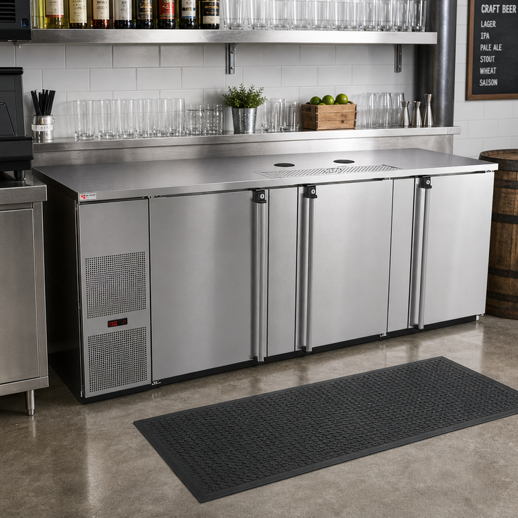 Product image #2 for Pro-Line E-Series Three-Section Draft Beer Cooler, 95.5-Inch Wide, Stainless Steel, Less Draft Towers
