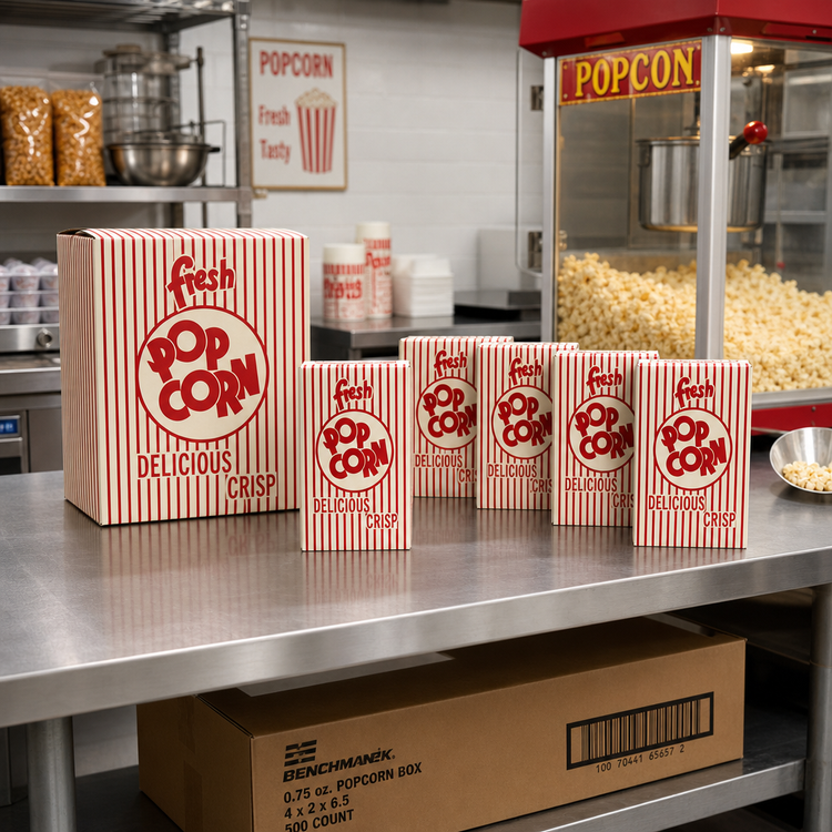 Product image #2 for Benchmark Closed-Top Popcorn Box, 0.75 oz, 4 x 2 x 6.5 Inch, Case of 500